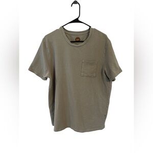 Common People Women’s Large Gray Waffle Knit Pocket Tee Casual Minimalist